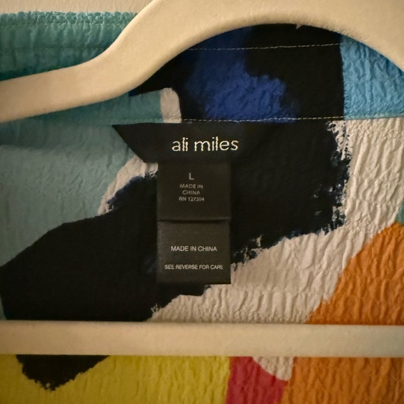 Ali Miles Multicolor Abstract 3/4 Sleeve Tunic - Picture 2 of 4